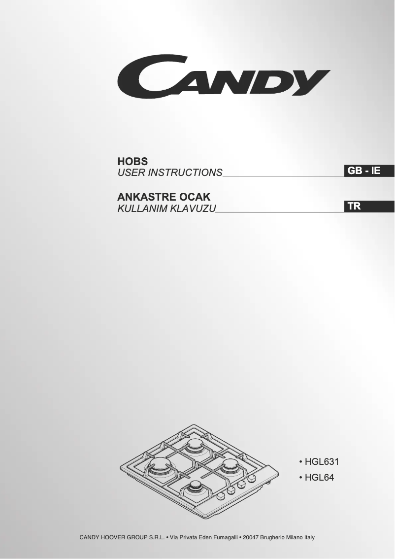 Page 1 de la notice Manuel utilisateur Hoover HGL631SPX
