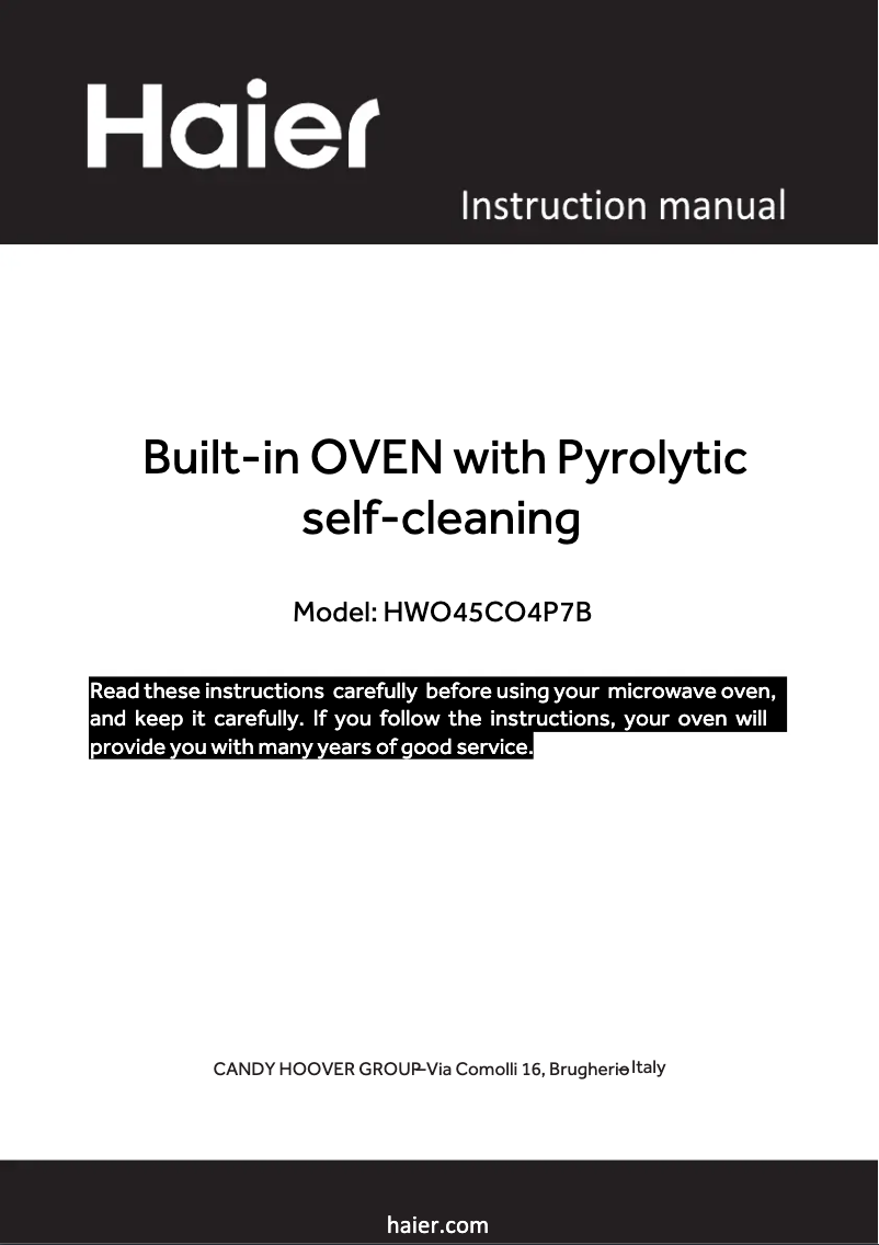 Page 1 de la notice Mode d'emploi Haier HWO45CO4P7B