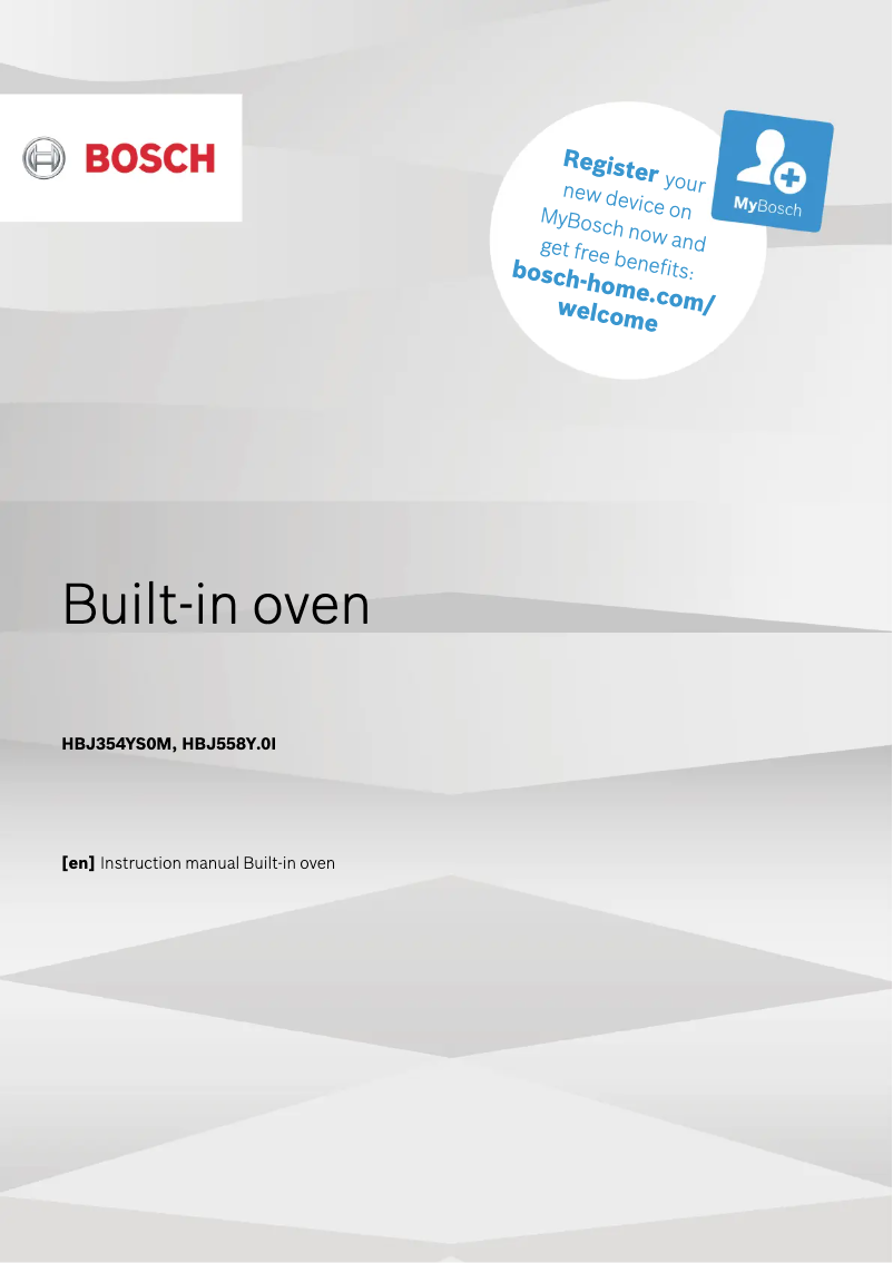 Page 1 de la notice Manuel utilisateur Bosch HBJ354YS0M