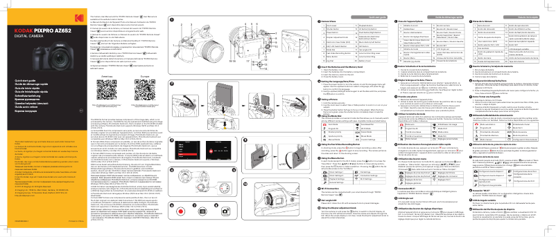 Page n°1 - Guide de démarrage rapide Kodak PixPro AZ652