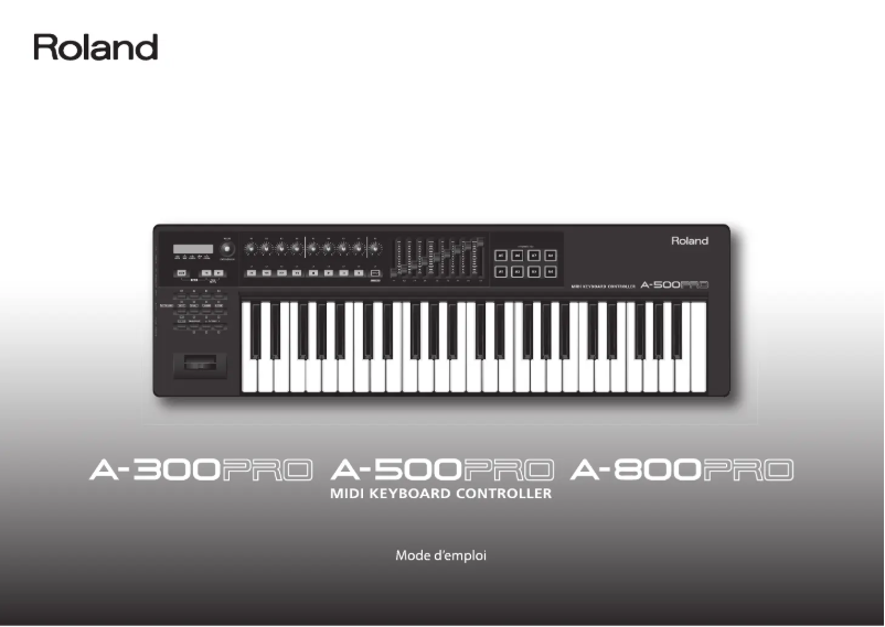 Page n°1 - Manuel utilisateur Roland Cakewalk A-800Pro