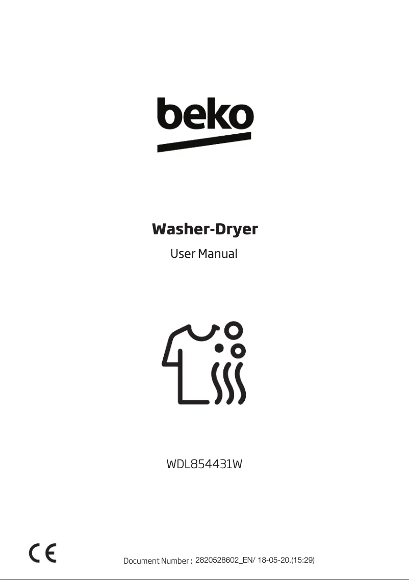 Page 1 de la notice Mode d'emploi Beko WDL854431W