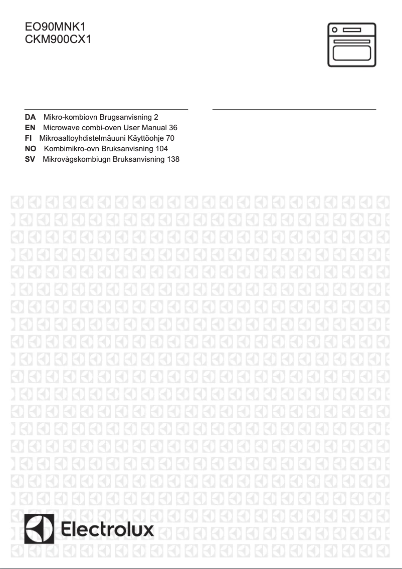 Page 1 de la notice Manuel utilisateur Electrolux EO90MNK1