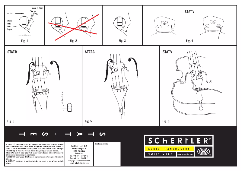 Page n°1 - Manuel utilisateur Schertler STAT-C