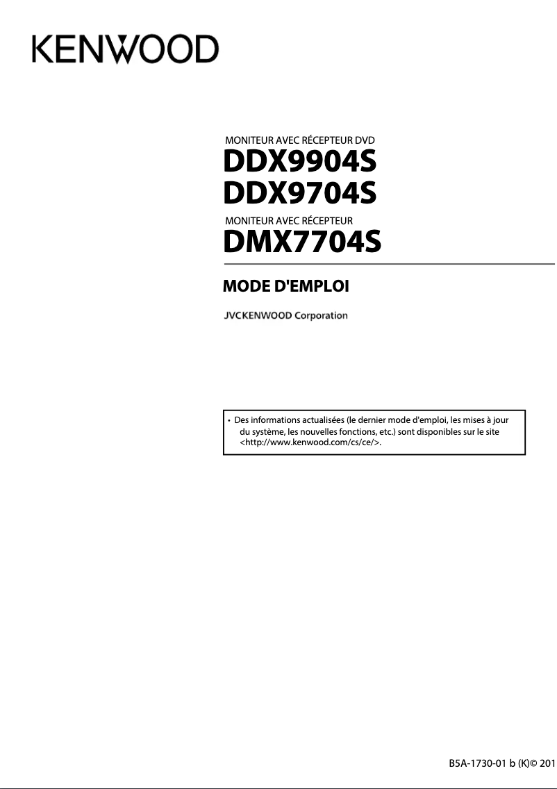 Page n°1 - Manuel utilisateur Kenwood DDX9704S