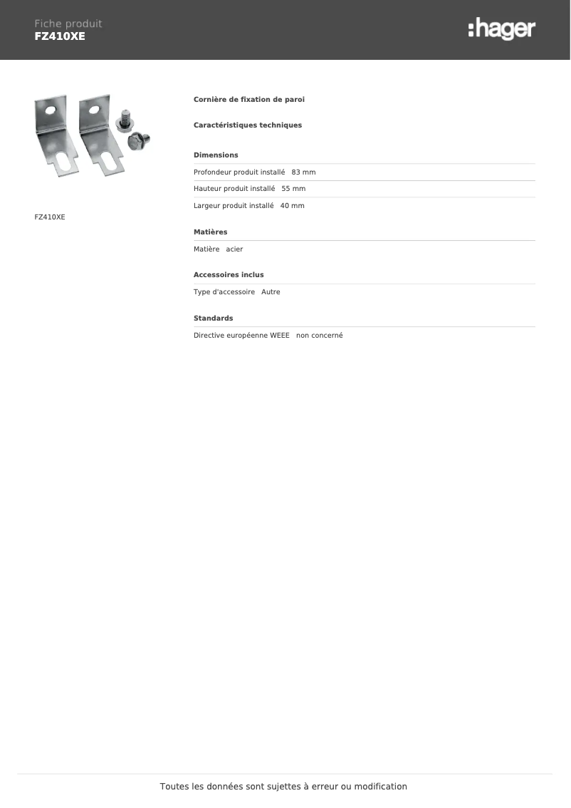 Image de la première page du manuel de l'appareil FZ410XE