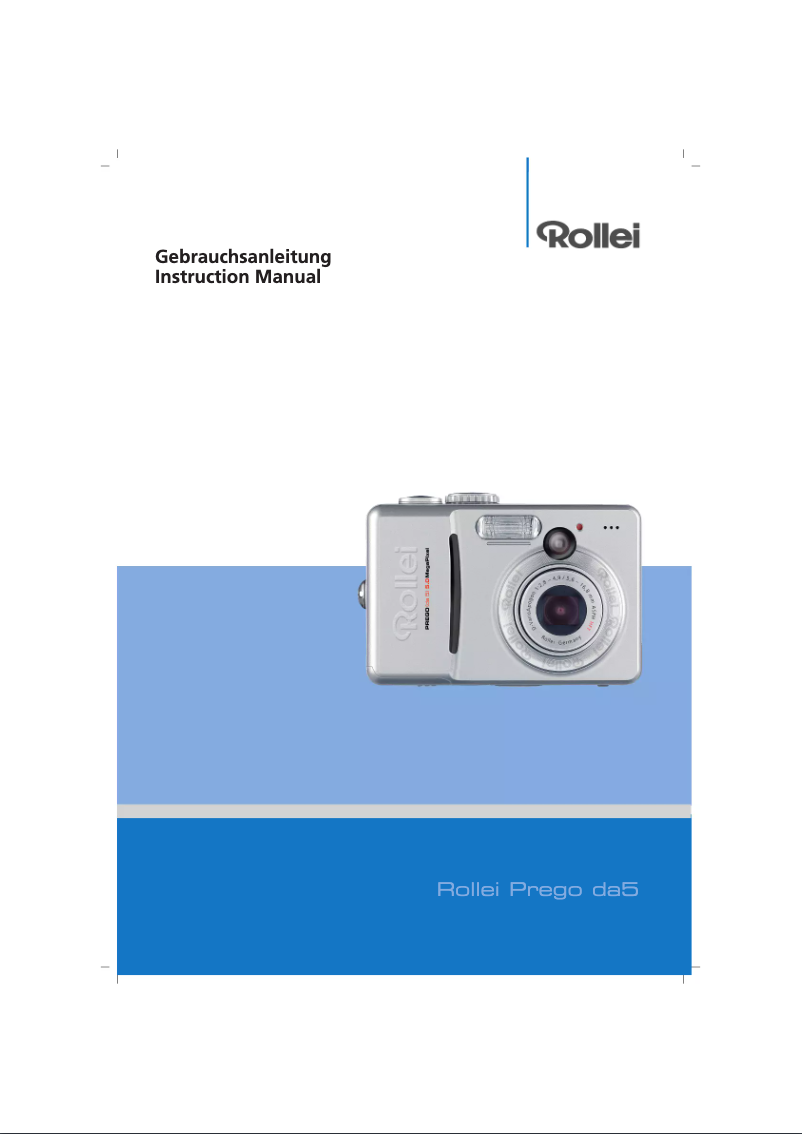 Page 1 de la notice Manuel utilisateur Rollei Prego da5