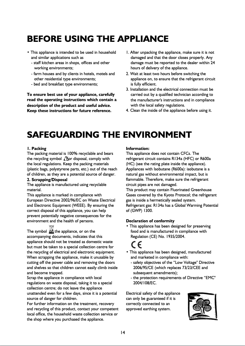 Image de la première page du manuel de l'appareil KRIE 3004/1/A+