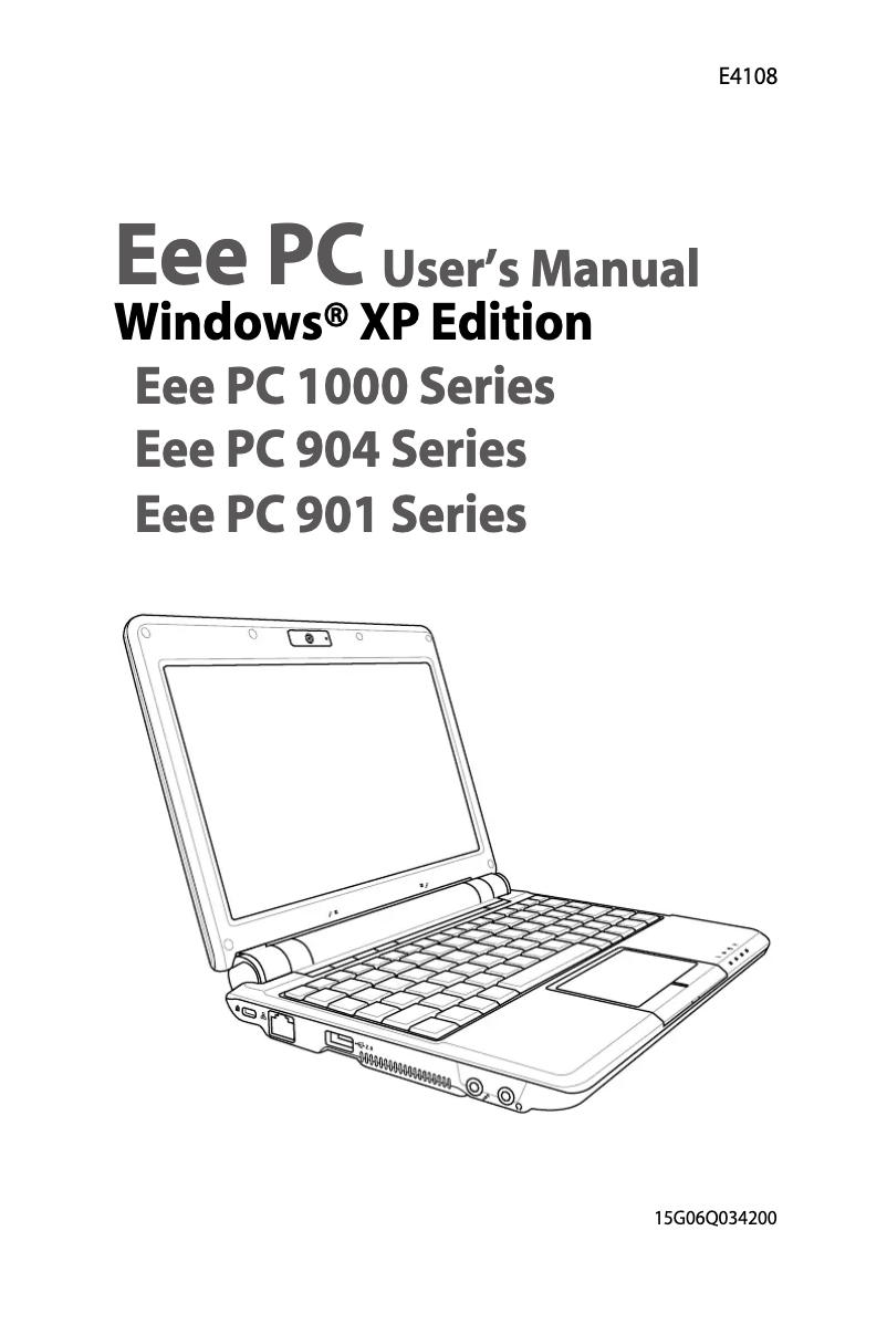 Image de la première page du manuel de l'appareil Eee PC 1000HD