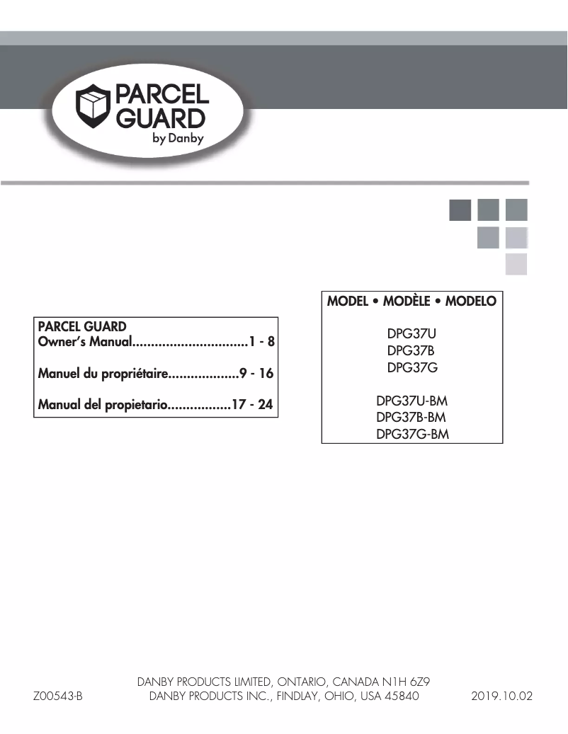 Image de la première page du manuel de l'appareil DPG37G