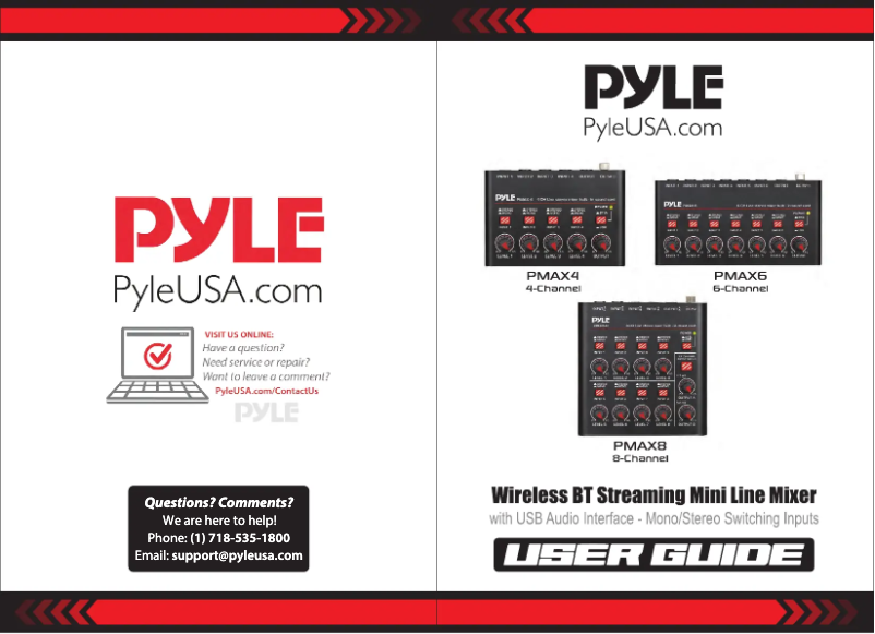 Page n°1 - Manuel utilisateur Pyle PMAX6