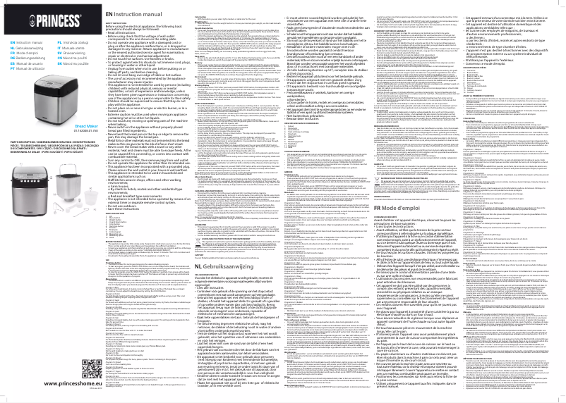 Page 1 de la notice Manuel utilisateur Princess 152008