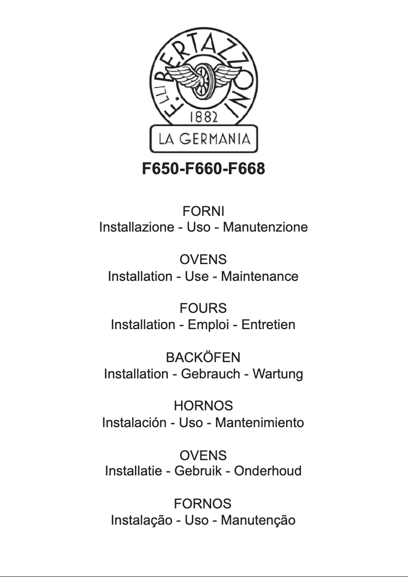 Page n°1 - Manuel utilisateur La Germania F660