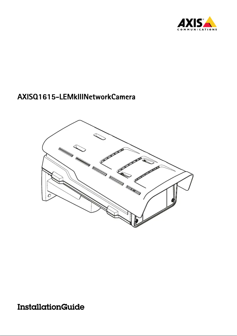 Page 1 de la notice Manuel utilisateur Axis Q1615-LE