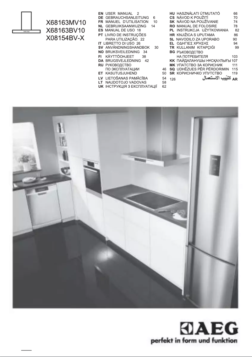 Page n°1 - Manuel utilisateur AEG X08154BV-X