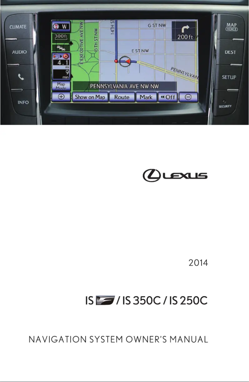 Page 1 de la notice Manuel utilisateur Lexus IS 350 C (2014)