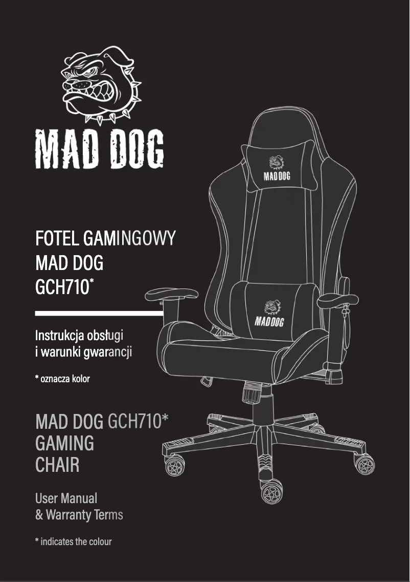 Page 1 de la notice Manuel utilisateur Mad Dog GCH710