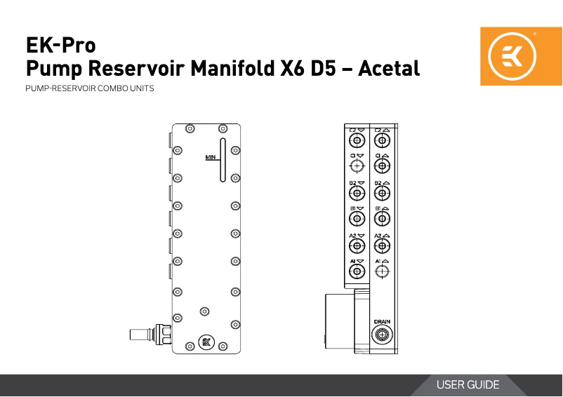Page n°1 - Manuel utilisateur EK Water Blocks EK-Pro Pump Reservoir Manifold X6 D5