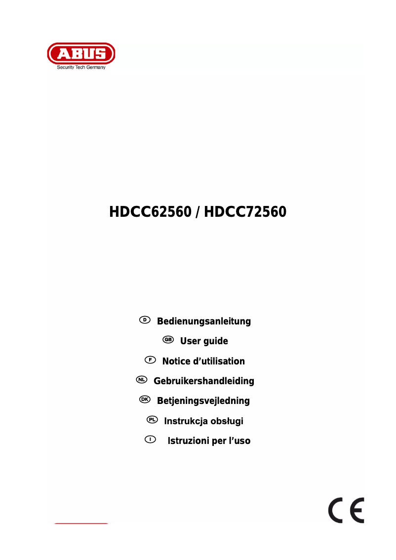 Page 1 de la notice Manuel utilisateur Abus HDCC62560