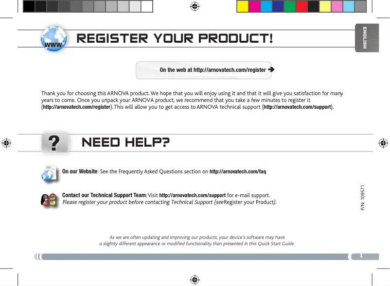 Page n°1 - Manuel utilisateur Archos Arnova 8