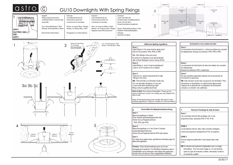 Page 1 de la notice Manuel utilisateur Astro Ice 230V