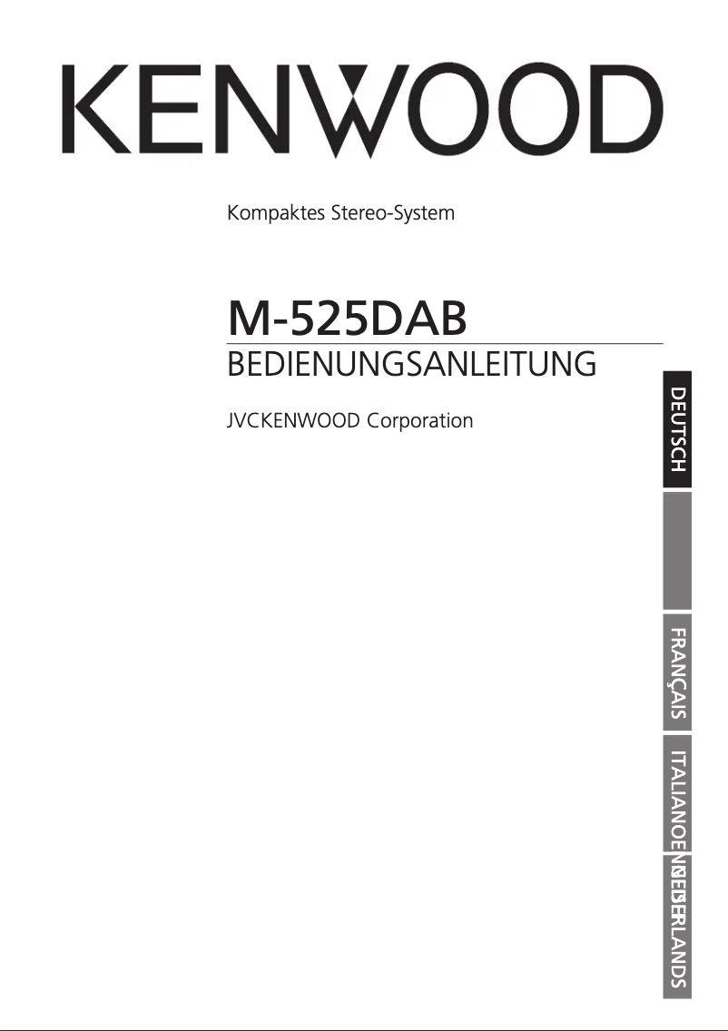 Page n°1 - Manuel utilisateur Kenwood M-525DAB
