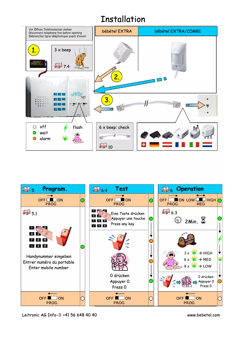 Página 1 del manual Manual de usuario Bébétel Extra