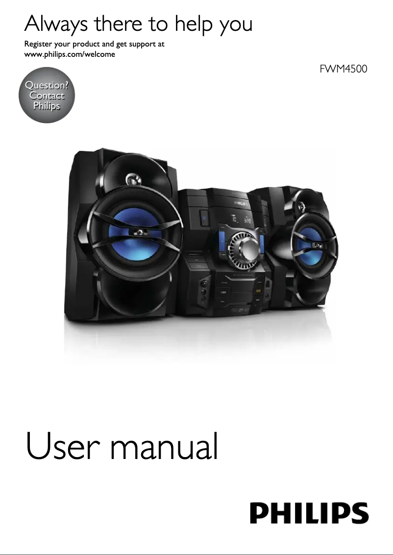 Página 1 del manual Manual de usuario Philips FWM4500X