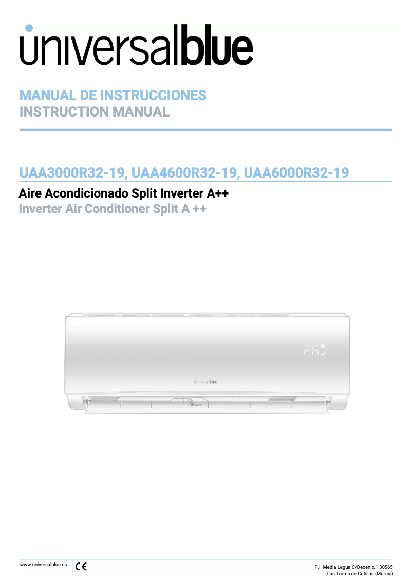 Page 1 de la notice Manuel utilisateur Universal Blue UAA3000R32-19