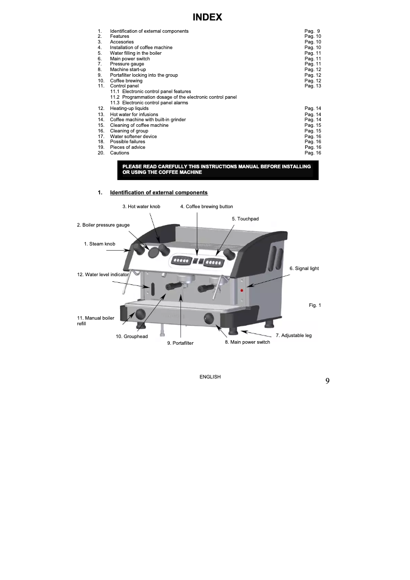 Image de la première page du manuel de l'appareil Ruggero 2 GR Compact