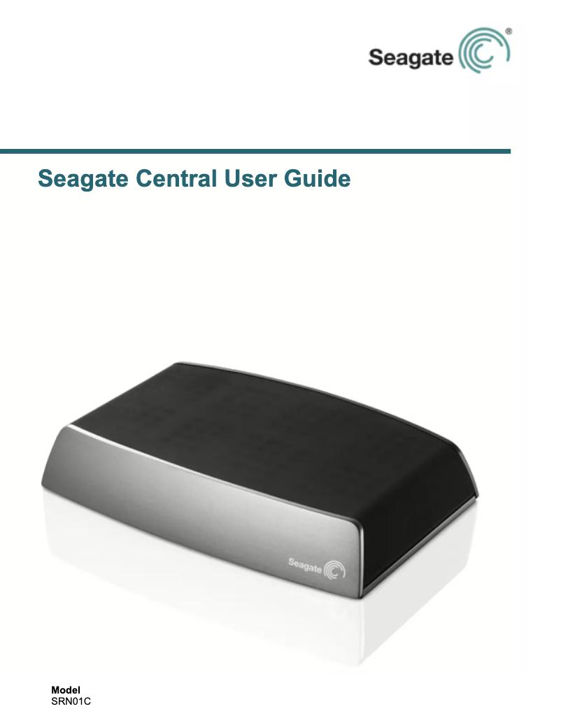 Page n°1 - Manuel utilisateur Seagate STCG4000100