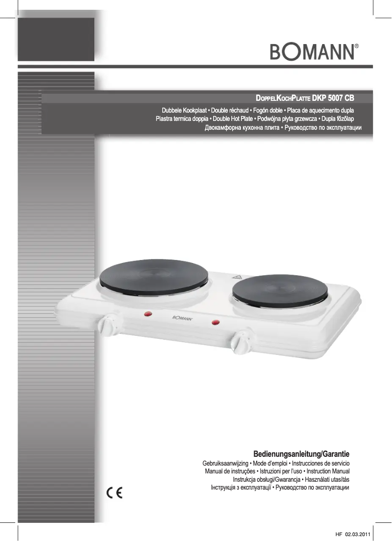 Page 1 de la notice Manuel utilisateur Bomann DKP 5007 CB