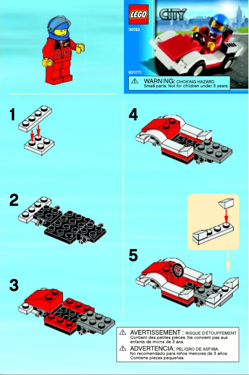 Page 1 de la notice Manuel utilisateur Lego Race Car 30150