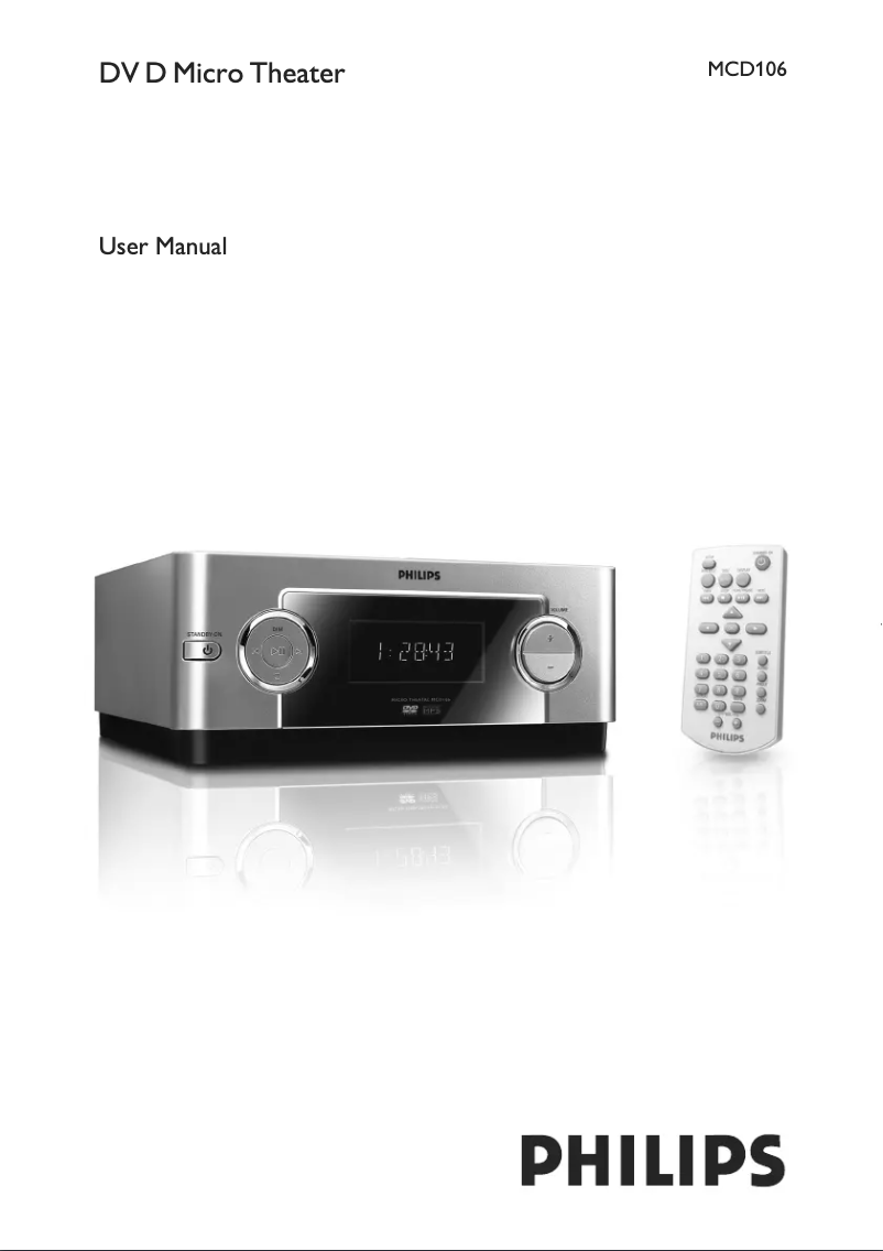Page n°1 - Manuel utilisateur Philips MCD106