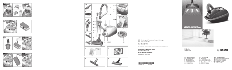Page n°1 - Manuel utilisateur Bosch BGL8PRO4