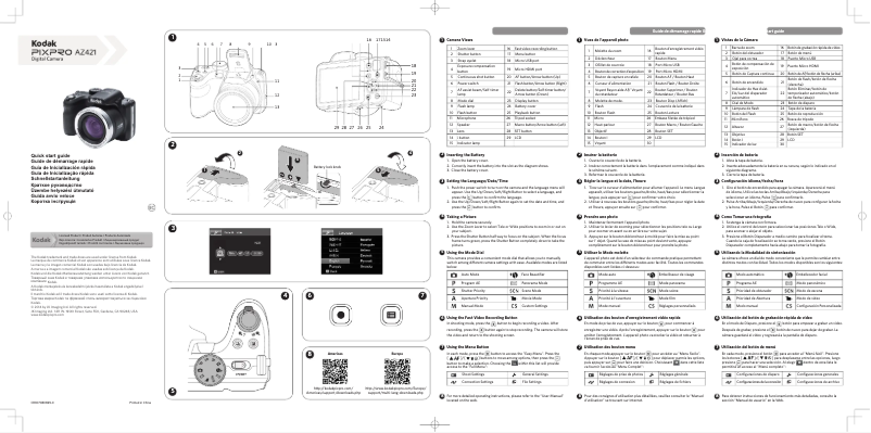 Image de la première page du manuel de l'appareil Pixpro AZ421