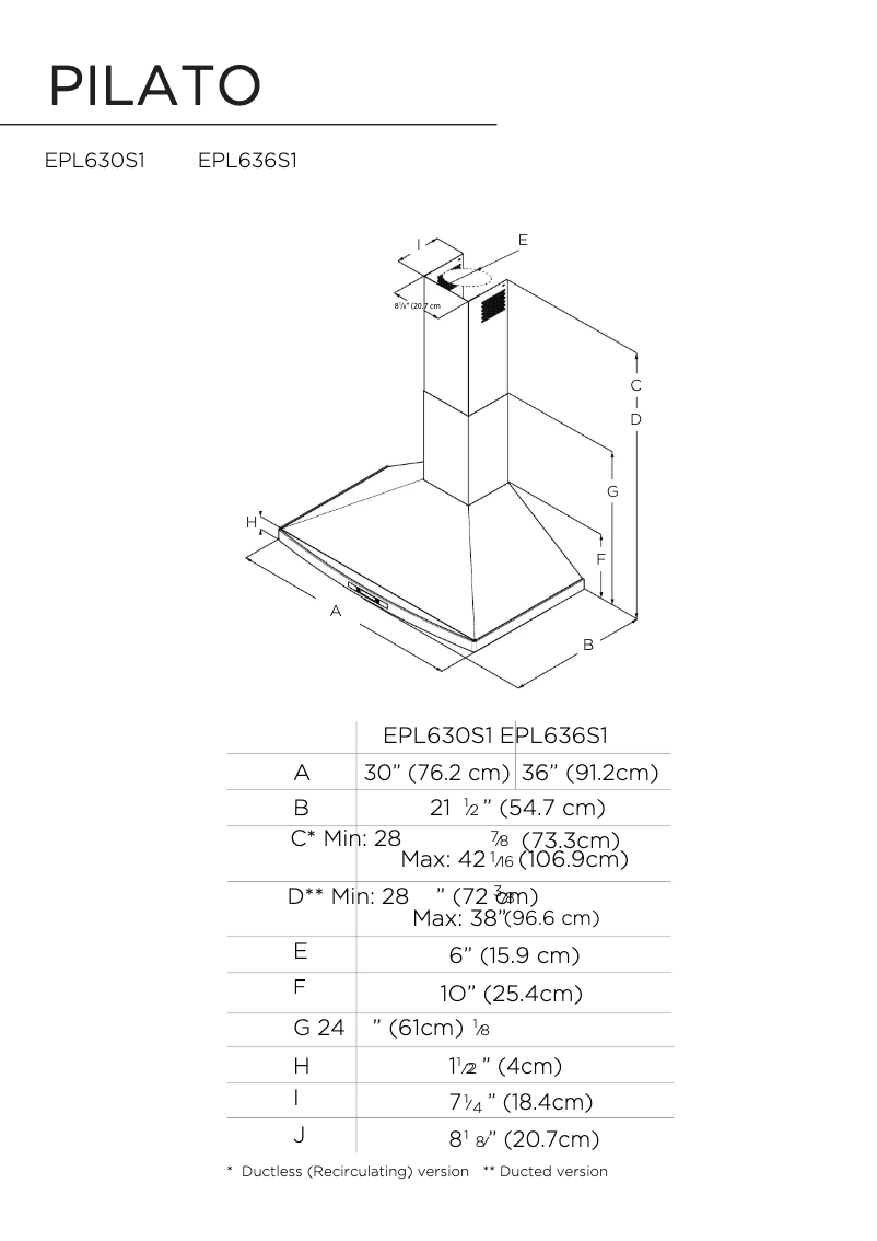 Image de la première page du manuel de l'appareil Pilato EPL636S2
