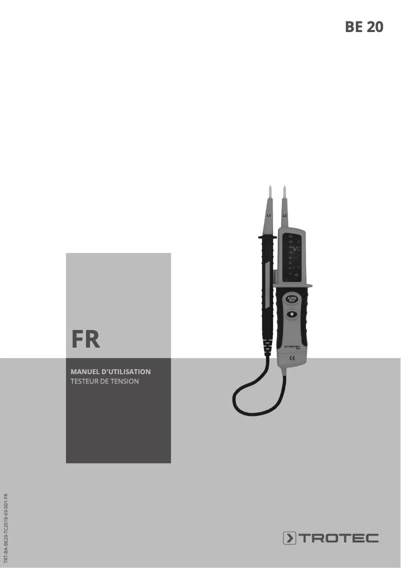 Image de la première page du manuel de l'appareil BE20