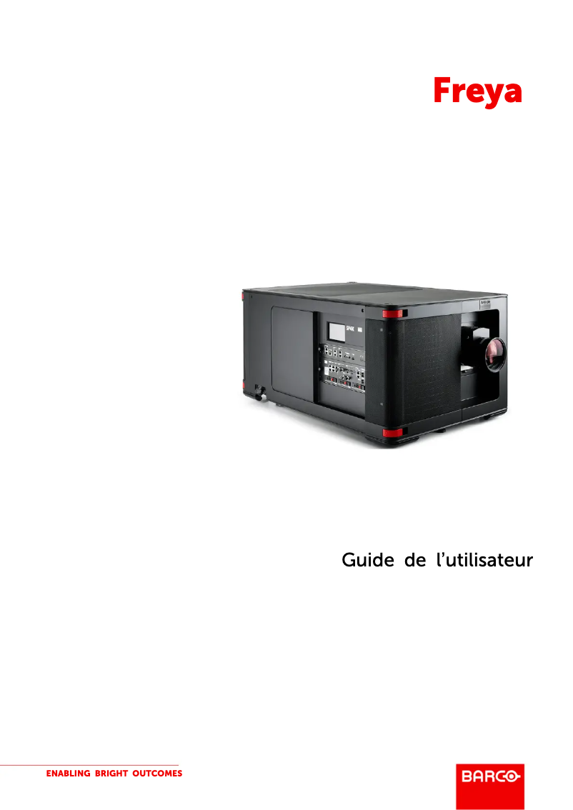Page 1 de la notice Manuel utilisateur Barco Freya+