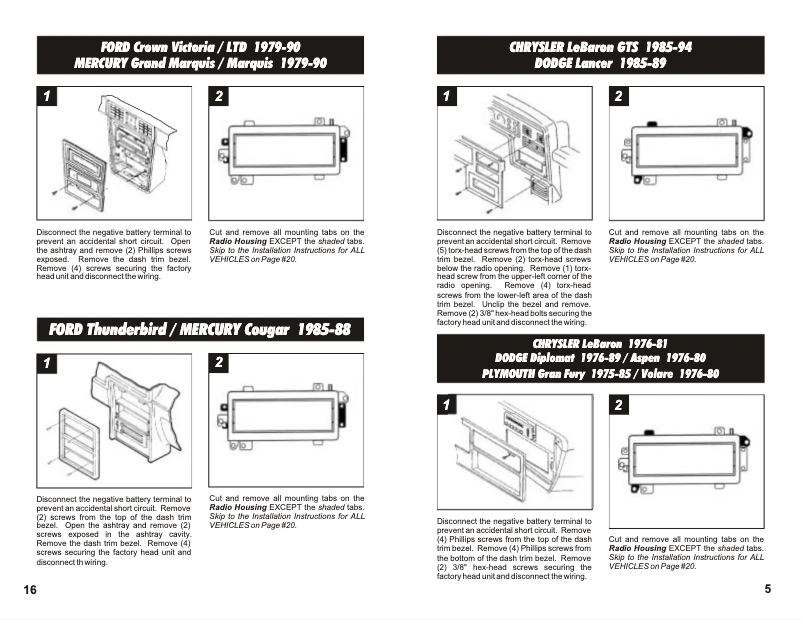 Page n°1 - Guide d'installation Metra 99-6700