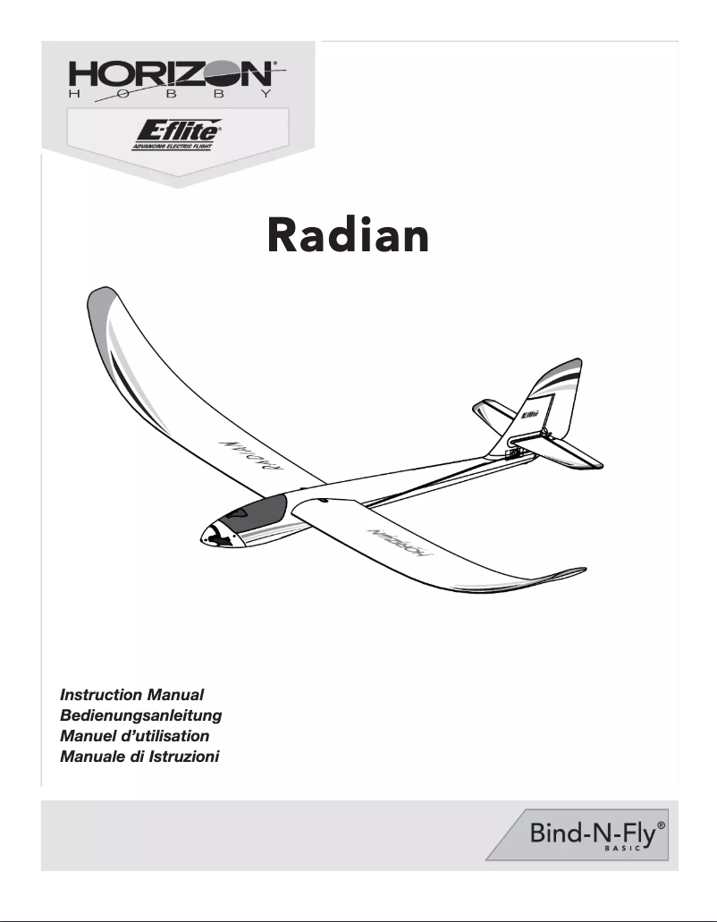 Page 1 de la notice Manuel utilisateur E-flite EFL4750