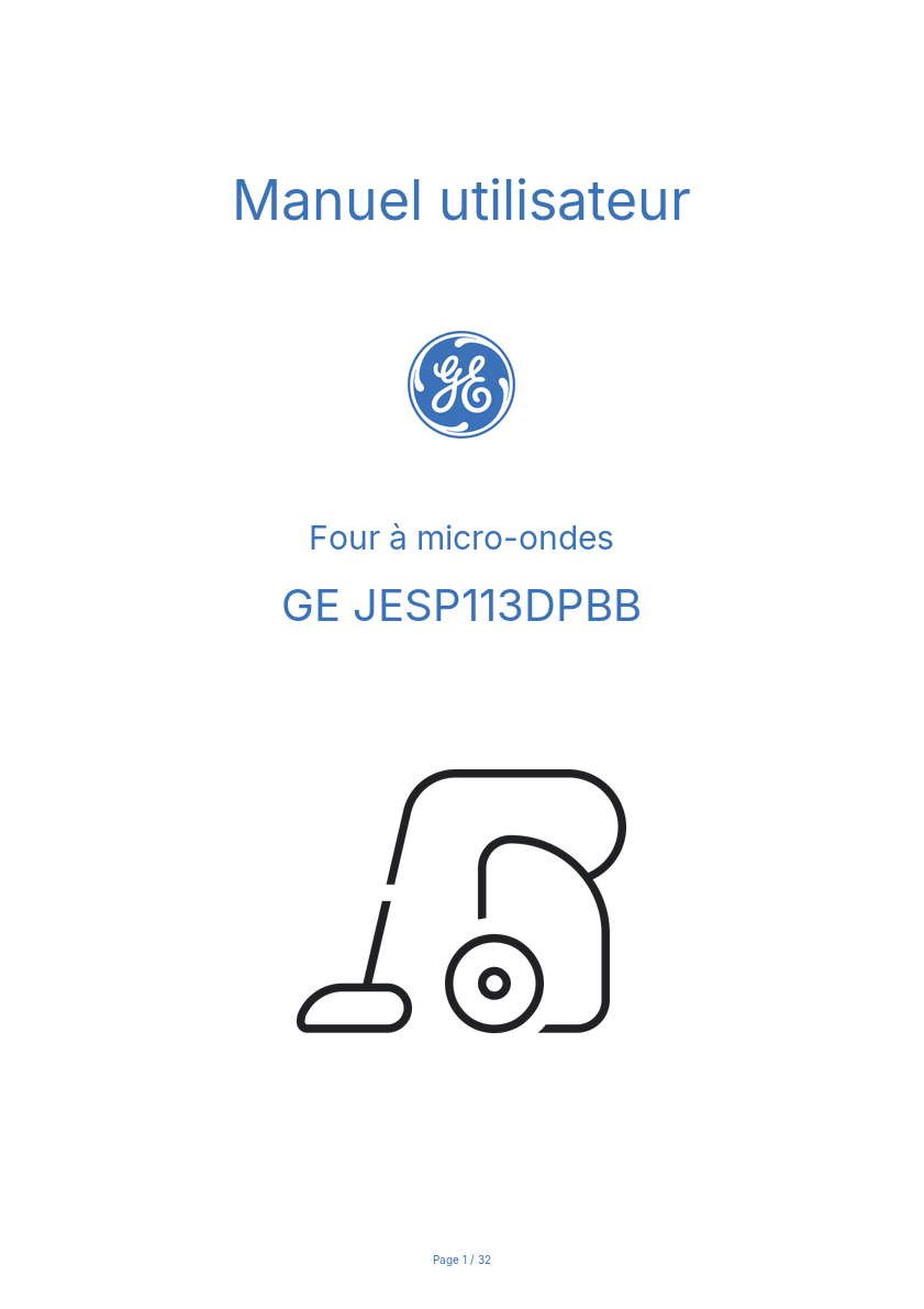 Image de la première page du manuel de l'appareil JESP113DPBB