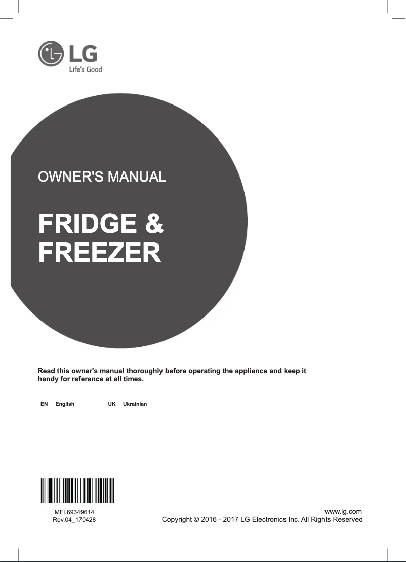 Page n°1 - Manuel utilisateur LG GW-B499SMFZ