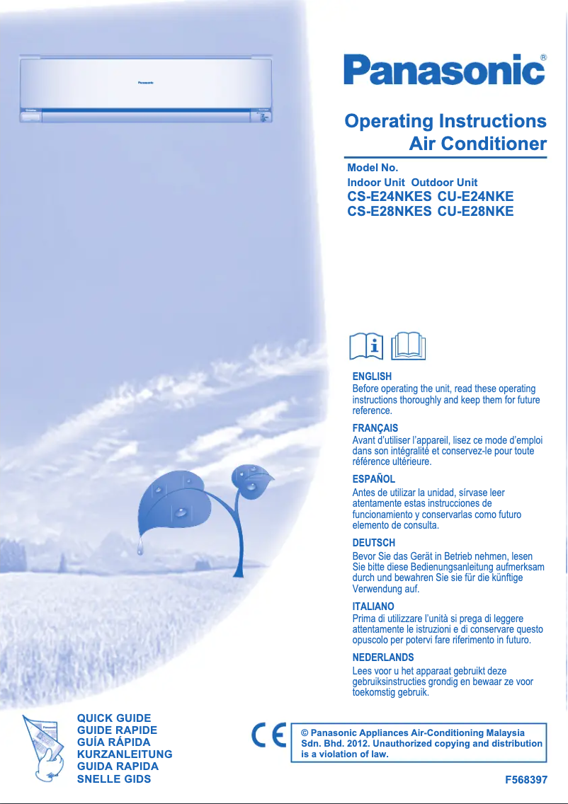 Página 1 del manual Manual de usuario Panasonic CS-E24NKES