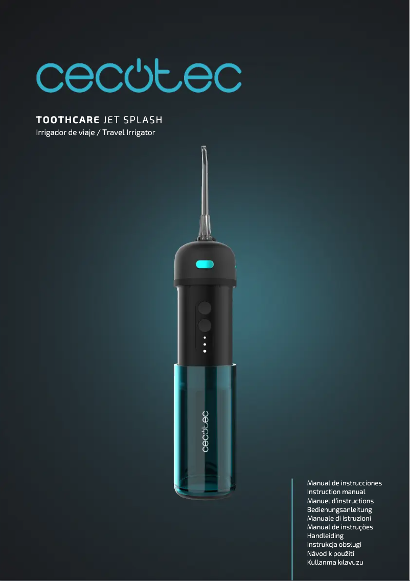 Page 1 de la notice Manuel utilisateur Cecotec ToothCare Jet Splash