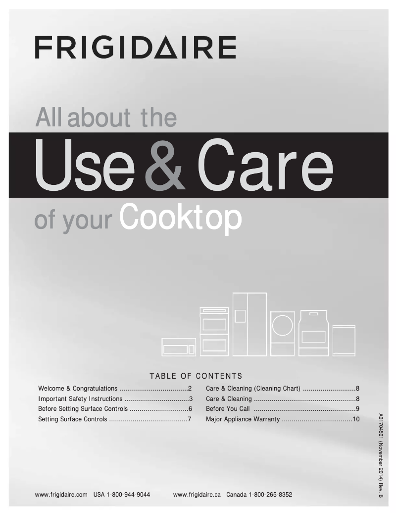 Página 1 del manual Manual de usuario Frigidaire FGGC3045QS