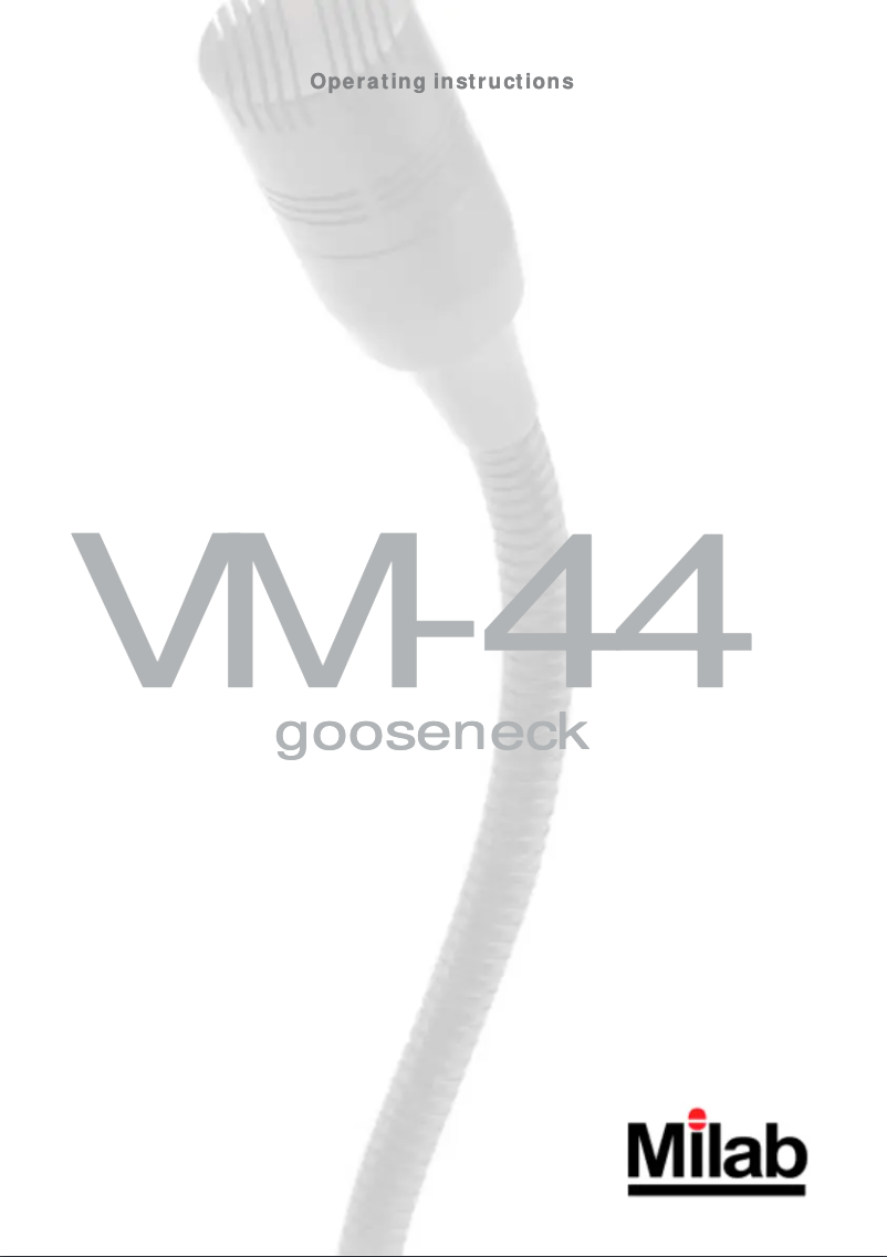 Image de la première page du manuel de l'appareil VM-44