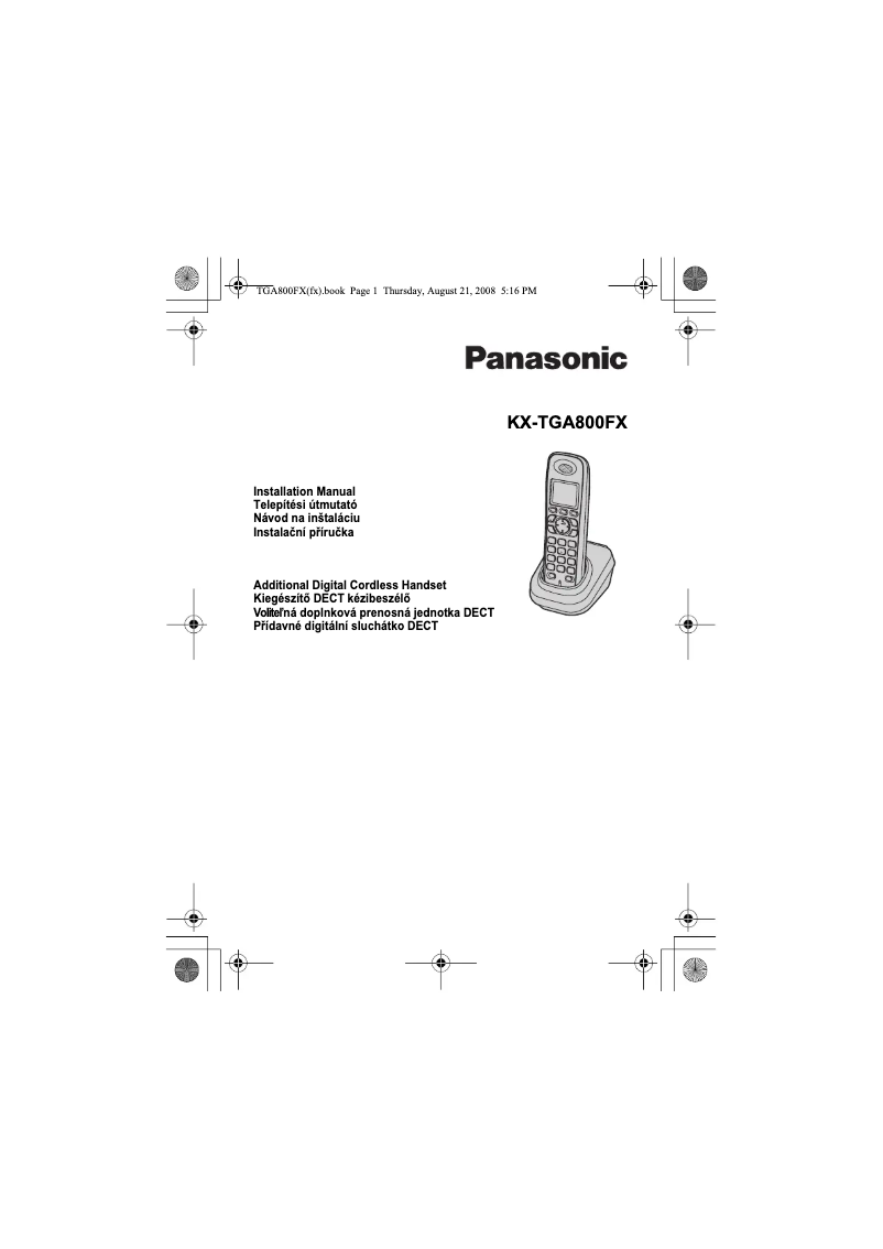 Imagen de la primera página del manual del dispositivo KX-TGA800FX