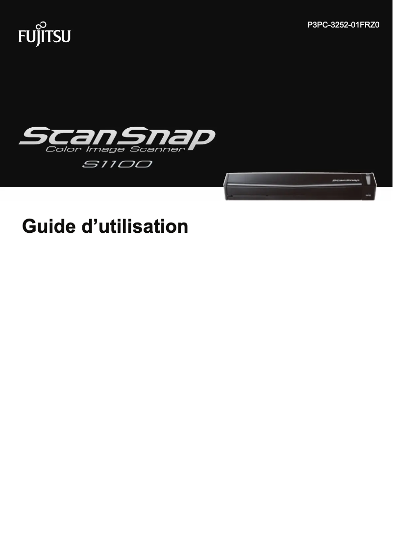 Image de la première page du manuel de l'appareil ScanSnap S1100 Deluxe