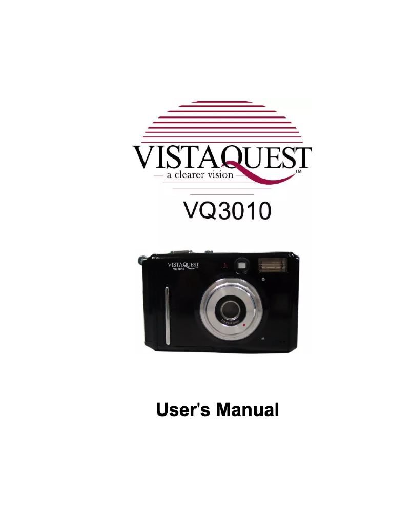 Page n°1 - Manuel utilisateur VistaQuest VQ3010